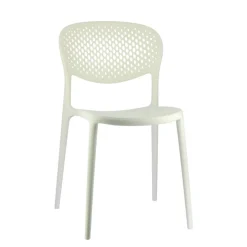 Abby Connubia® Chaise de jardin empilable en polypropylène recyclé avec dossier microperforé