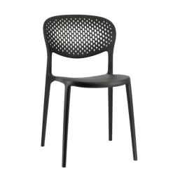 Abby Connubia® Chaise de jardin empilable en polypropylène recyclé avec dossier microperforé
