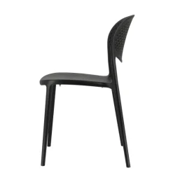 Abby Connubia® Chaise de jardin empilable en polypropylène recyclé avec dossier microperforé