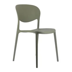 Abby Connubia® Chaise de jardin italienne empilable en polypropylène recyclé sans accoudoirs
