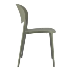 Abby Connubia® Chaise de jardin italienne empilable en polypropylène recyclé sans accoudoirs