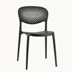 Abby Connubia® Chaise empilable en polypropylène recyclé avec dossier microperforé