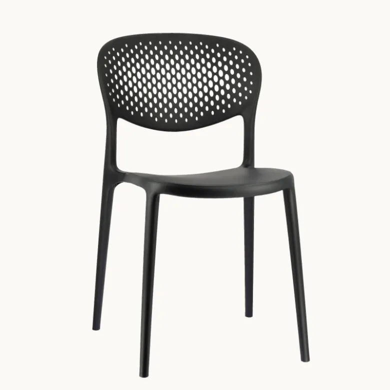 Abby Connubia® Chaise empilable en polypropylène recyclé avec dossier microperforé
