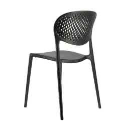 Abby Connubia® Chaise empilable en polypropylène recyclé avec dossier microperforé
