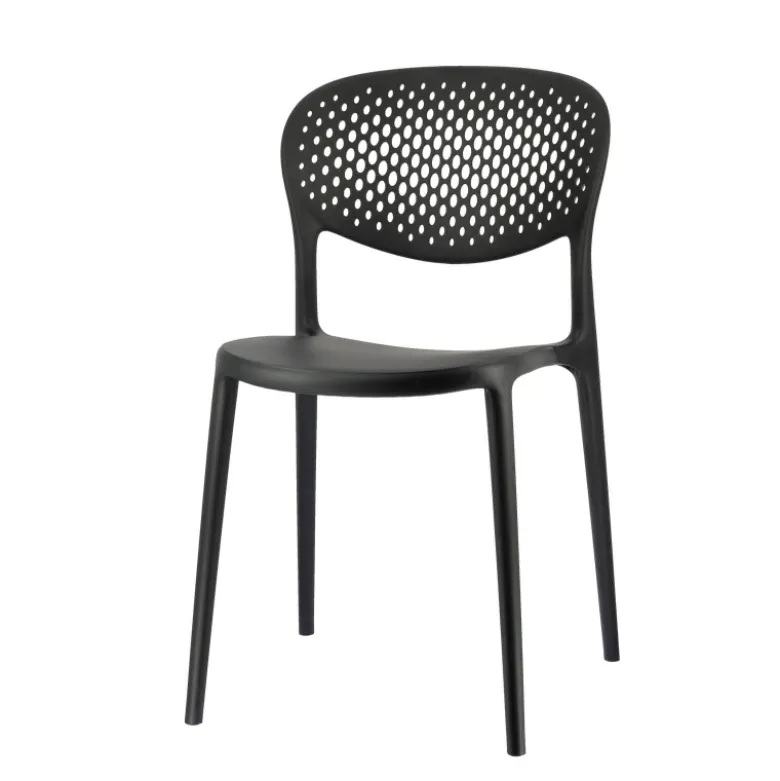 Abby Connubia® Chaise empilable en polypropylène recyclé avec dossier microperforé