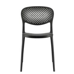 Abby Connubia® Chaise empilable en polypropylène recyclé avec dossier microperforé
