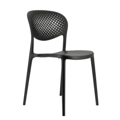 Abby Connubia® Chaise empilable en polypropylène recyclé avec dossier microperforé