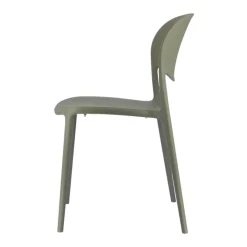 Abby Connubia® Chaise italienne empilable en polypropylène recyclé sans accoudoirs