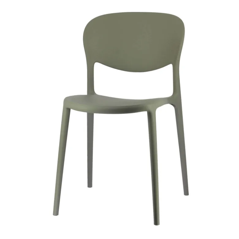 Abby Connubia® Chaise italienne empilable en polypropylène recyclé sans accoudoirs