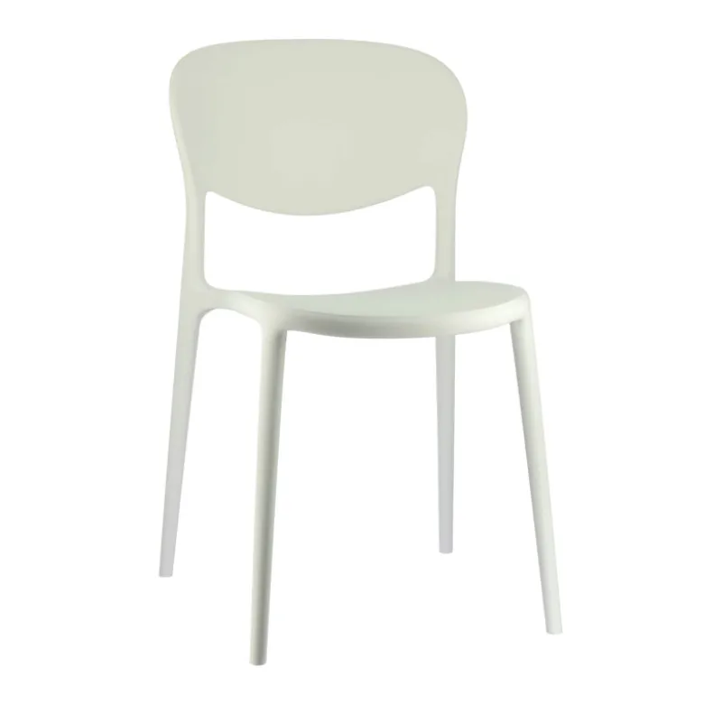 Abby Connubia® Chaise italienne empilable en polypropylène recyclé sans accoudoirs