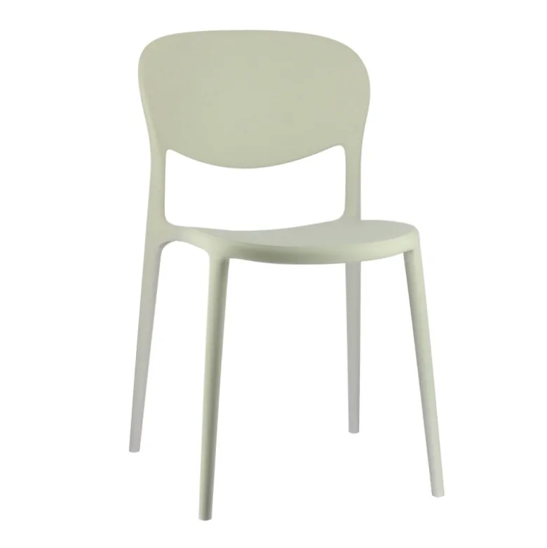 Abby Connubia® Chaise italienne empilable en polypropylène recyclé sans accoudoirs