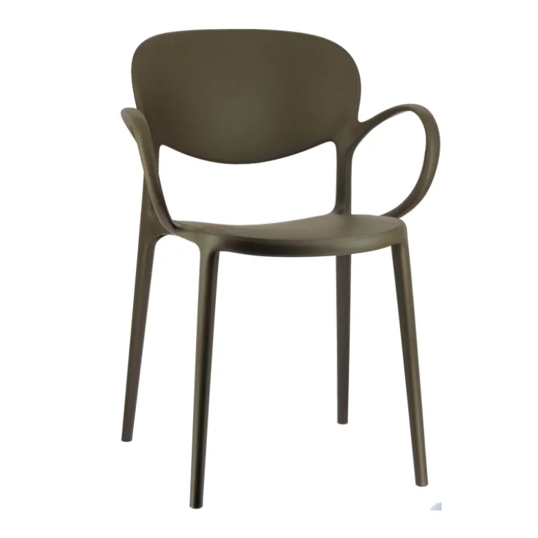 Abby Connubia® Fauteuil italien empilable en polypropylène recyclé