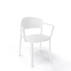 Abuela B Chaise avec accoudoirs empilable en technopolymère