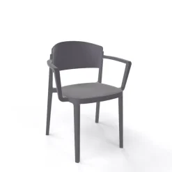 Abuela B Chaise de jardin avec accoudoirs empilable en technopolymère