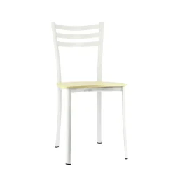 Ace 1320 Chaise de cuisine en métal et assise bois