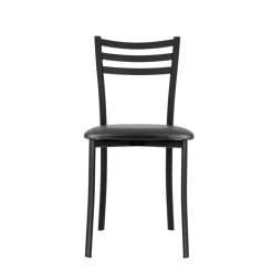 Ace 1320 Chaise de cuisine en métal avec assise en simili rembourrée