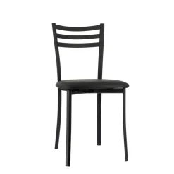Ace 1320 Chaise de cuisine en métal avec assise en simili rembourrée
