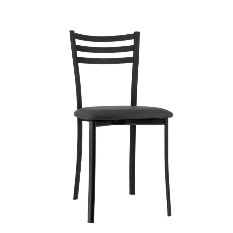 Ace 1320 Chaise de cuisine en métal avec assise en simili rembourrée