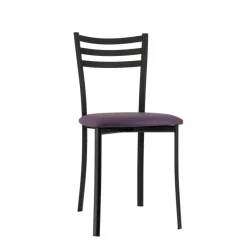 Ace 1320 Chaise de cuisine en métal avec assise en simili rembourrée