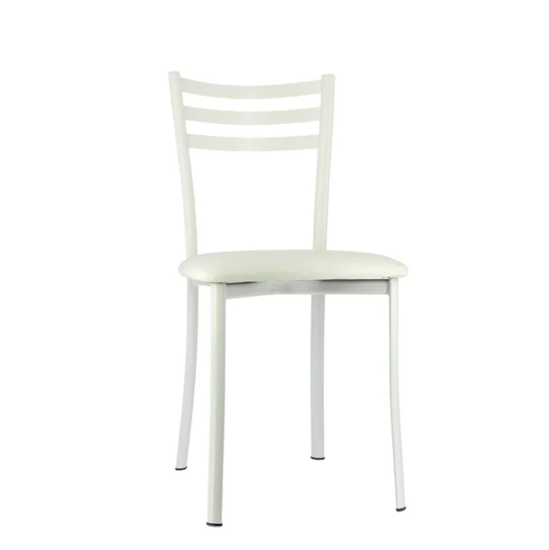 Ace 1320 Chaise de cuisine en métal avec assise en simili rembourrée