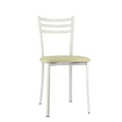Ace 1320 Chaise de cuisine en métal avec assise en simili rembourrée