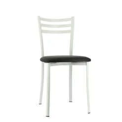 Ace 1320 Chaise de cuisine en métal avec assise en simili rembourrée