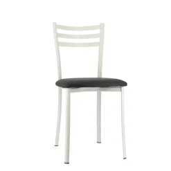 Ace 1320 Chaise de cuisine en métal avec assise en simili rembourrée