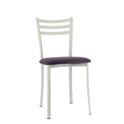 Ace 1320 Chaise de cuisine en métal avec assise en simili rembourrée
