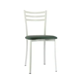 Ace 1320 Chaise de cuisine en métal avec assise en simili rembourrée