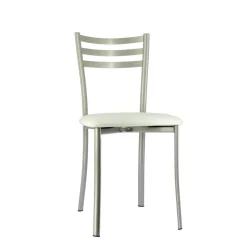 Ace 1320 Chaise de cuisine en métal avec assise en simili rembourrée