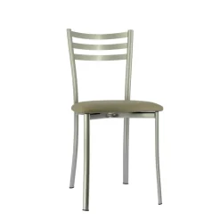Ace 1320 Chaise de cuisine en métal avec assise en simili rembourrée
