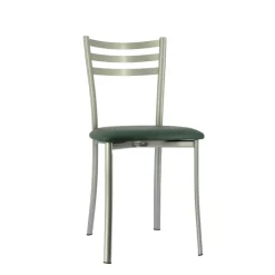 Ace 1320 Chaise de cuisine en métal avec assise en simili rembourrée