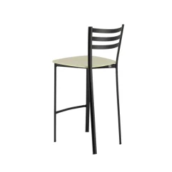 Ace 1329 Tabouret de cuisine en métal et assise bois hauteur snack