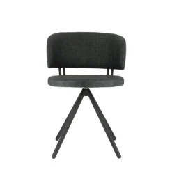 Adagio Chaise moderne pivotante en tissu et pieds métal