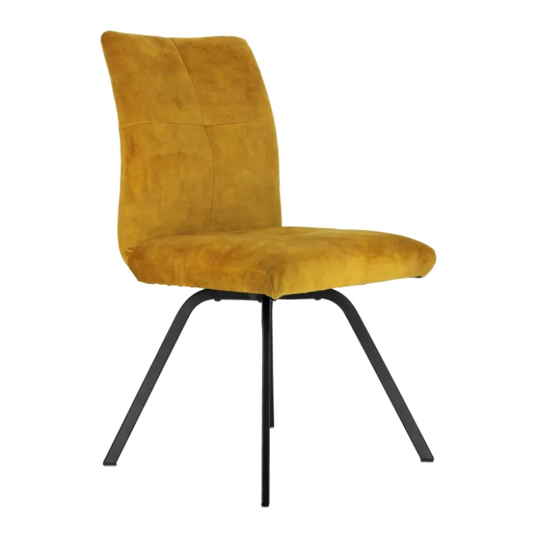 Adèle Chaise confortable moderne en tissu avec pieds en métal