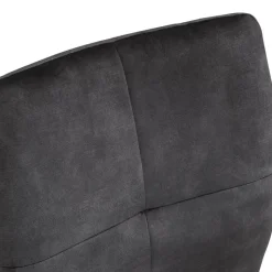Adèle Chaise en tissu pivotante confortable avec pieds en métal