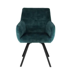 Adrien Fauteuil confortable en tissu avec pieds en métal