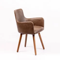 Anders Fauteuil rembourré avec pieds bois