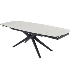 AngèleTable moderne extensible en céramique pieds métal