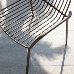 Ariel Chaise de jardin design empilable en métal