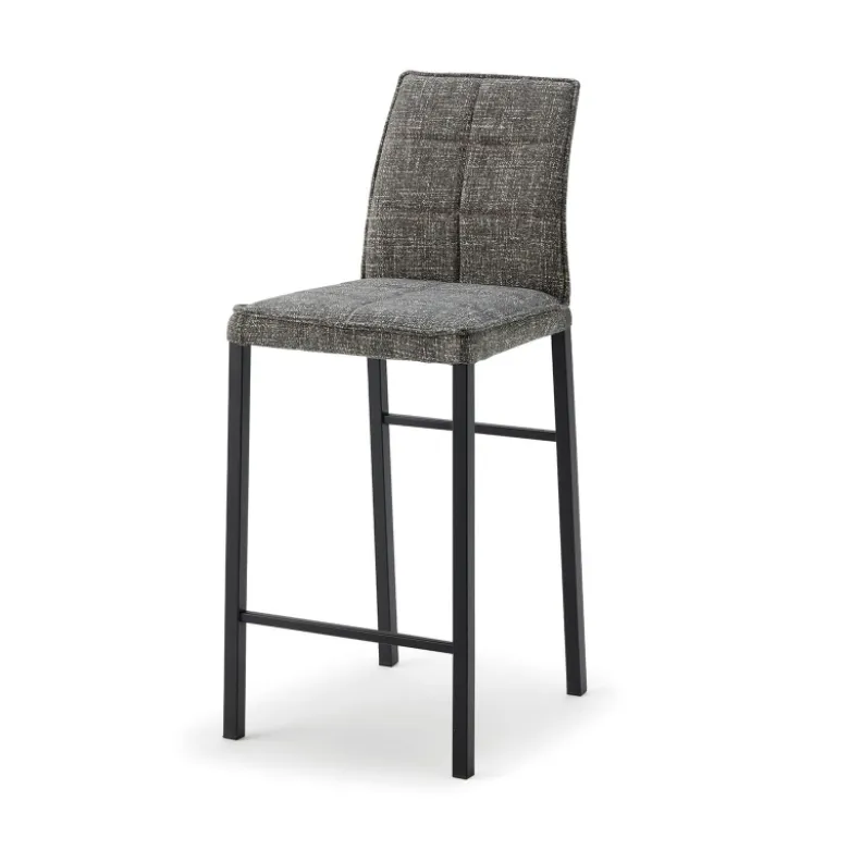 Atlanta Tabouret snack italien en tissu avec pieds en métal
