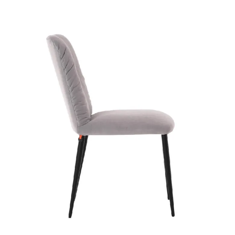 Aura Mobitec® Chaise moderne en tissu et pieds métal