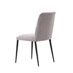 Aura Mobitec® Chaise moderne en tissu et pieds métal