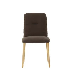 Aura Mobitec® Chaise style cocooning en tissu et pieds bois