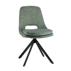 AzaléeChaise moderne en tissu rembourrée pieds en métal