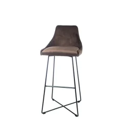 BarLars line Tabouret de bar en métal et tissu