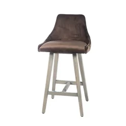 BarLars line Tabouret snack moderne coque tissu dos matelassé