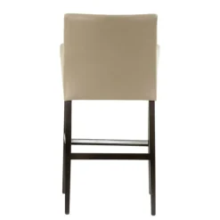 BarMatiz Tabouret de bar avec dossier matelassé et accoudoirs