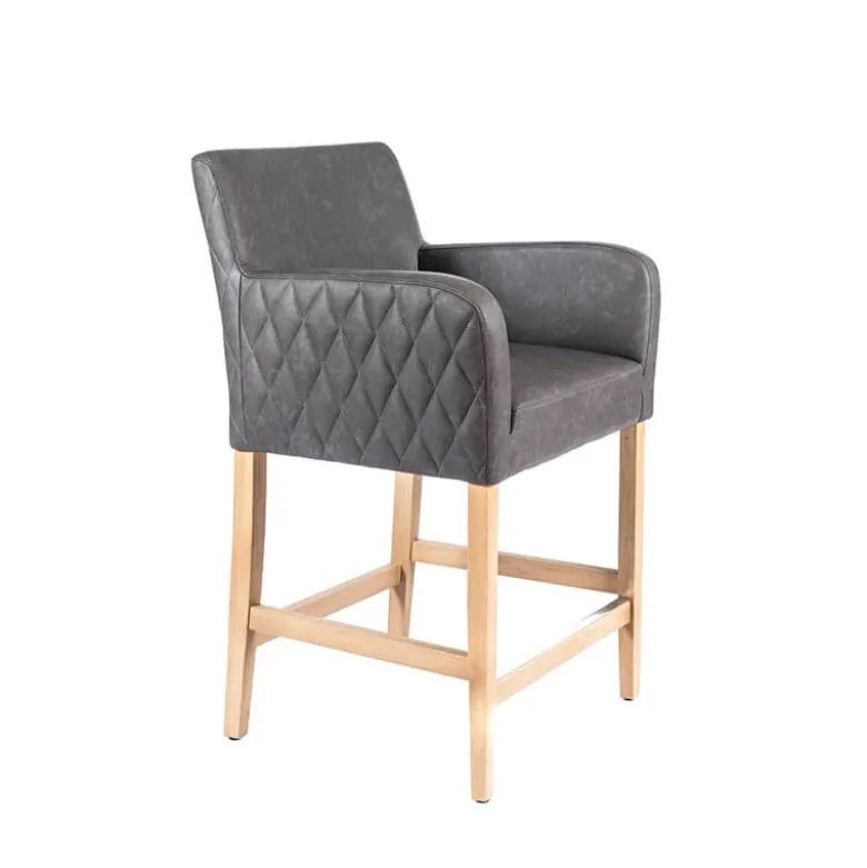 BarMoritz diamant Tabouret snack avec accoudoirs matelassé sur le dossier