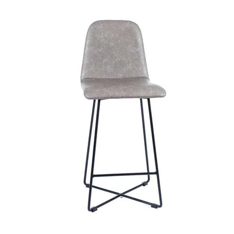BarPandora diamant Tabouret snack design rembourré avec pieds filaires en métal noir